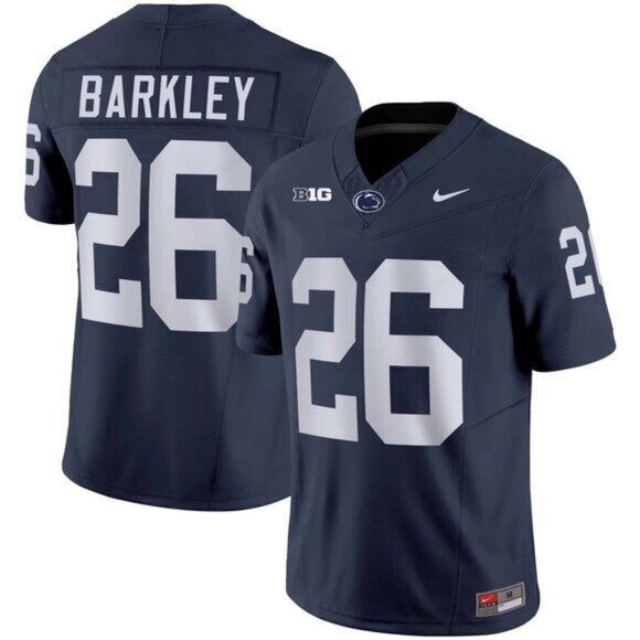 Mens Kids Youths Saquon Barkley Vapor Navy Blue Stitched Jersey - Picture 1 of 1